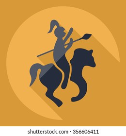 Flat modern design with shadow  Icon medieval