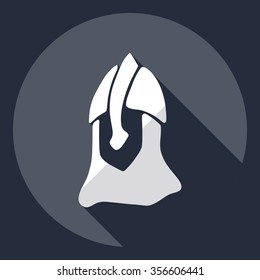 Flat modern design with shadow  Icon Helm knight