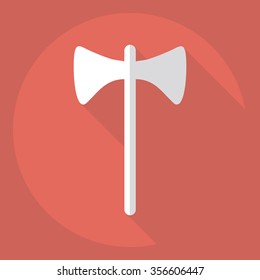 Flat modern design with shadow  Icon battle Axe