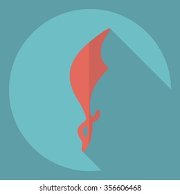 Flat modern design with shadow  Icon sword