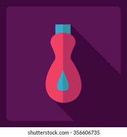 Flat modern design with shadow  Icon bottle