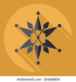 Flat modern design with shadow  Icon snowflake