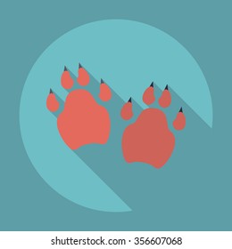Flat modern design with shadow Icon  trace