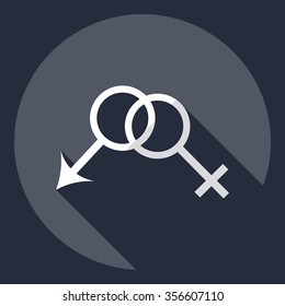 Flat modern design with shadow  Icon masculine feminine