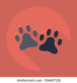 Flat modern design with shadow Icon  trace