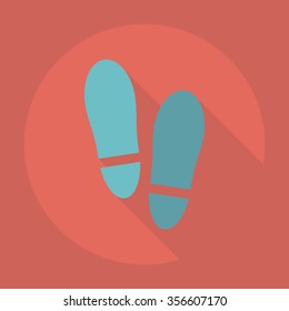 Flat modern design with shadow Icon  trace