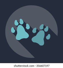 Flat modern design with shadow Icon  trace