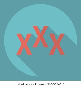 Flat modern design with shadow  Icon xxx