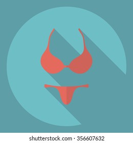 Flat modern design with shadow  Icon Sexy Lingerie