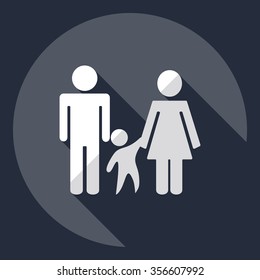 Flat modern design with shadow  Icon family