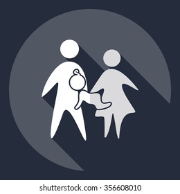 Flat modern design with shadow  Icon family 