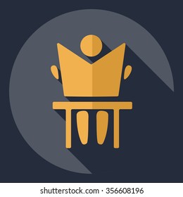 Flat modern design with shadow  Icon newspaper