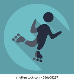 Flat modern design with shadow  Icon Sport