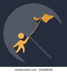 Flat modern design with shadow  Icon family relax