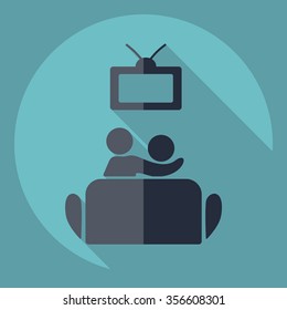 Flat modern design with shadow  Icon family relax