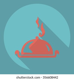 Flat modern design with shadow  Icon table setting