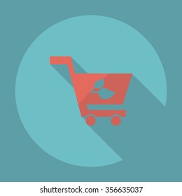 Flat modern design with shadow  Icon vegetarianism