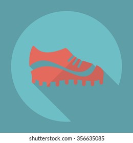 Flat modern design with shadow  Icon sneakers