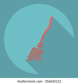 Flat modern design with shadow  Icon witch