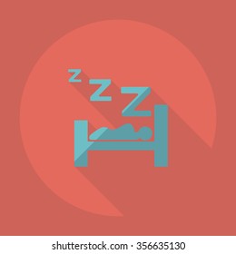 Flat modern design with shadow  Icon  healthy sleep