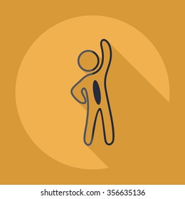 Flat modern design with shadow  Icon physical jerks