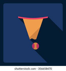Flat modern design with shadow  Icon basketball