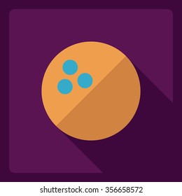Flat modern design with shadow  Icon bowling