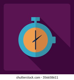 Flat modern design with shadow  Icon stopwatch