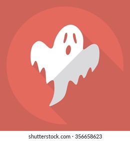 Flat Modern Design With Shadow  Icon Ghost