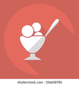 Flat modern design with shadow  Icon ice cream