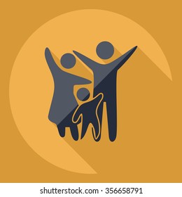 Flat modern design with shadow  Icon family