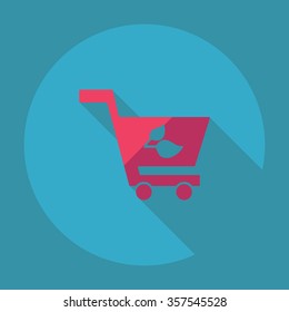 Flat modern design with shadow  Icon vegetarianism