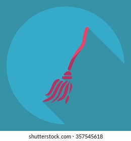 Flat modern design with shadow  Icon witch