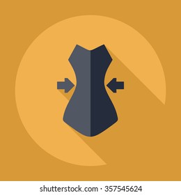 Flat modern design with shadow  Icon waistline