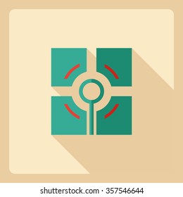 Flat modern design with shadow  Icon signal