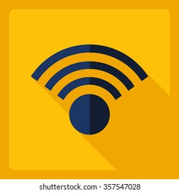 Flat modern design with shadow  Icon wi-fi