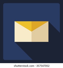 Flat modern design with shadow  Icon message