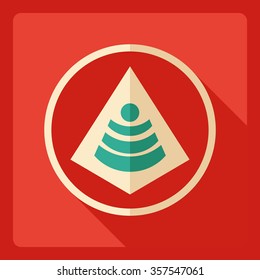 Flat modern design with shadow  Icon wi-fi