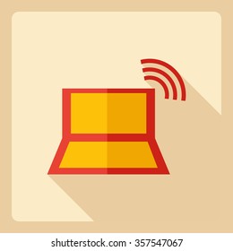 Flat modern design with shadow  Icon device