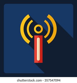 Flat modern design with shadow  Icon modem