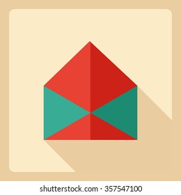 Flat modern design with shadow  Icon letter