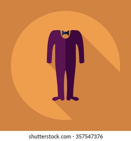 Flat modern design with shadow Icon  men's tuxedo