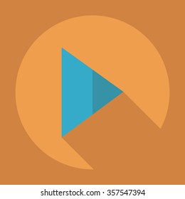 Flat modern design with shadow Icon  arrow