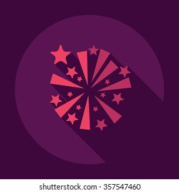 Flat modern design with shadow Icon  firework
