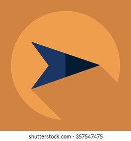 Flat modern design with shadow Icon  arrow