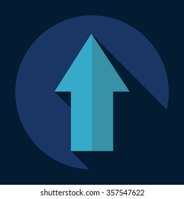 Flat modern design with shadow Icon  arrow