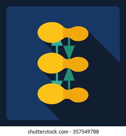 Flat modern design with shadow  Icon evaporation