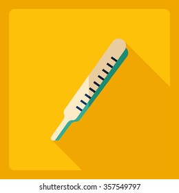 Flat modern design with shadow  Icon thermometer