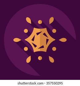 Flat modern design with shadow  Icon snowflake