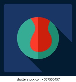 Flat modern design with shadow  Icon tennis